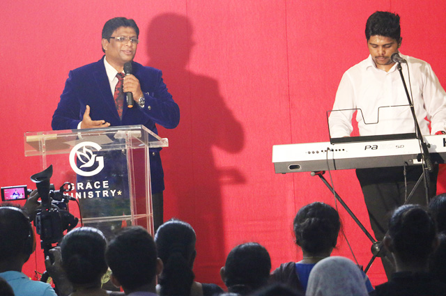 Large crowd flocked to the Night Vigil organised by Grace Ministry at Prayer Center in Mangalore, Karnataka and received Blessing, Healing, Deliverance and transformation here on Nov 04, 2017.